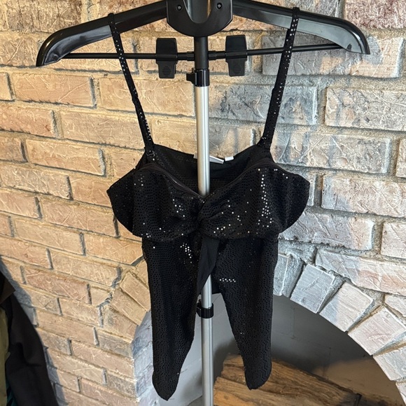 Willow Black Satin Top - Picture 1 of 6